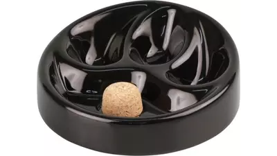 ashtray Pipe round black 3 pipes