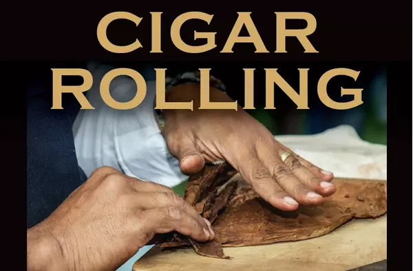 Torcedor from Cuba demonstrates cigar rolling